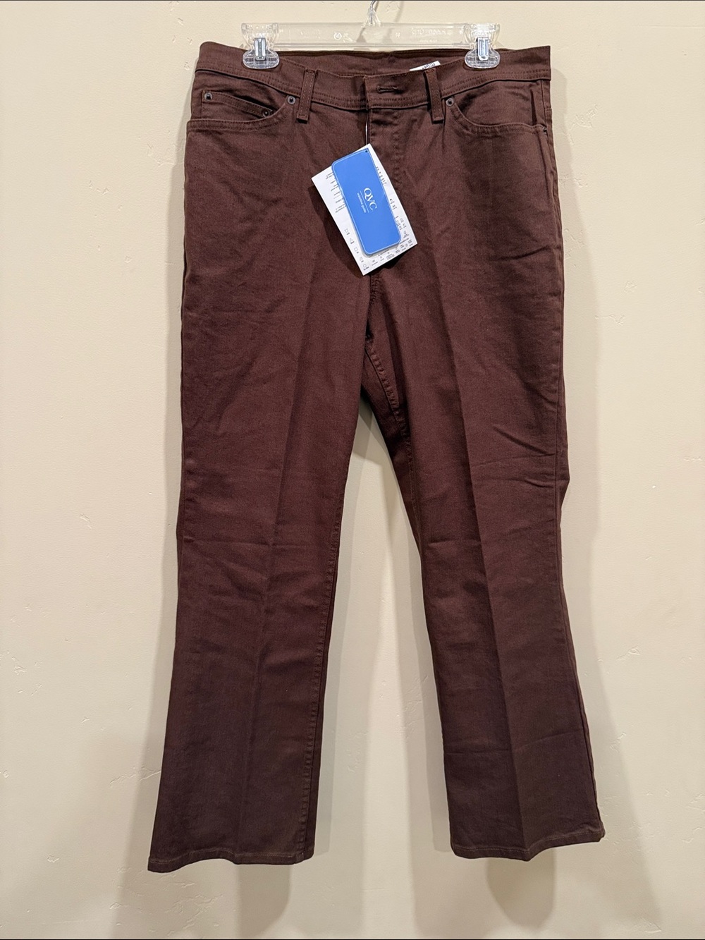 Denim&Co Brown Straight-Leg Women's Pants